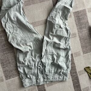 SALE - Light Gray Drawstring Pants Gap Jogger Medium